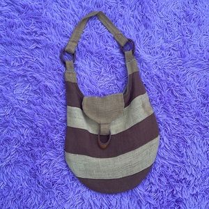 Tan and brown handmade bag